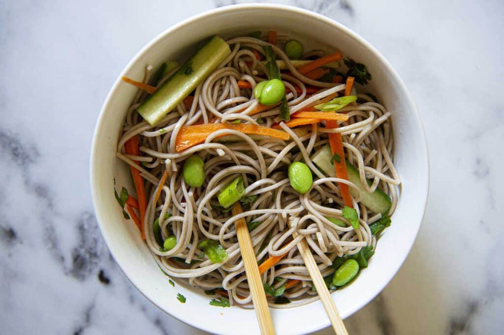 Cold Vegetarian Soba Noodle Recipe