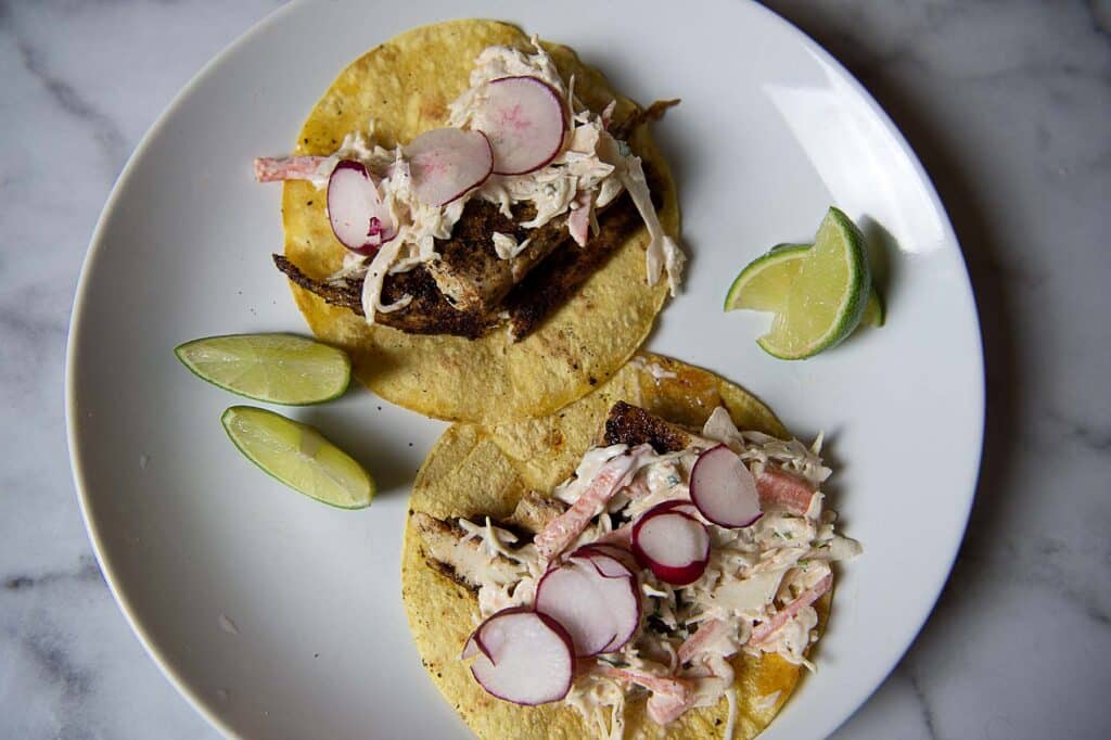 Blackened Mahi Mahi in a Taco