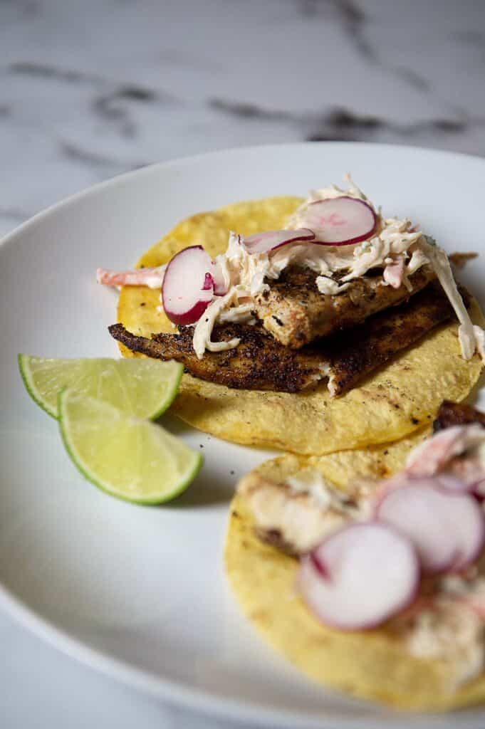 Blackened Mahi Mahi in a Taco