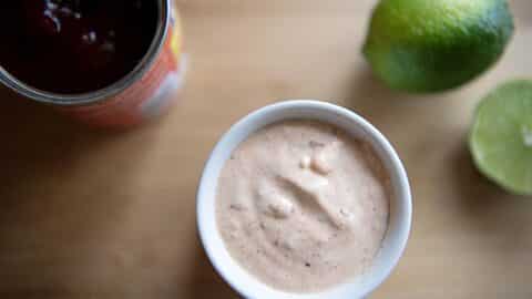 Chipotle Mayo in a small ramekin
