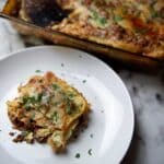 San Giorgio lasagna on a plate