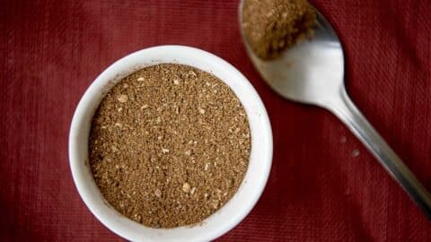 7 spices in a white ramekin
