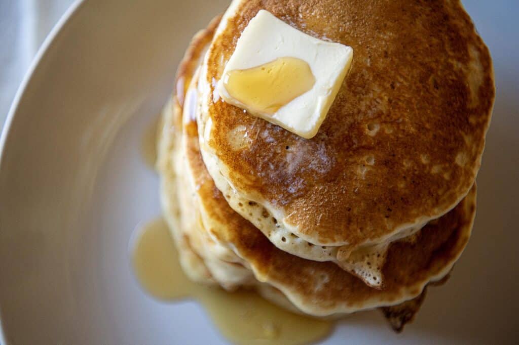 This Betty Crocker Pancake recipe is best served with syrup and butter.