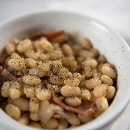 Grandma Browns Baked Beans are comforting and creamy.