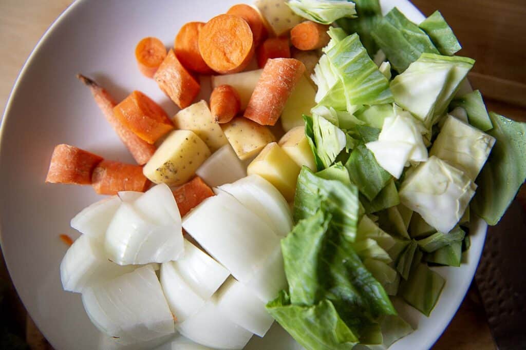 chopped vegetables