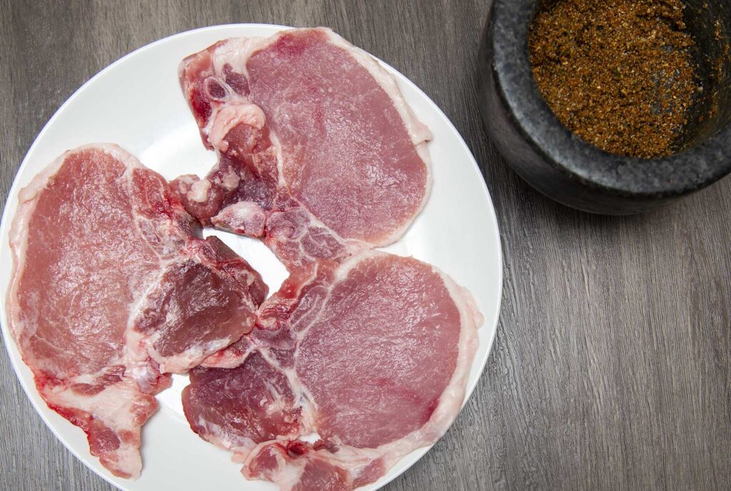 pork chops with lemon pepper seasoning