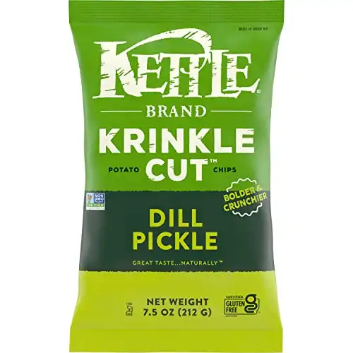 7. Kettle Brand Krinkle Cut Dill Pickle Potato Chips