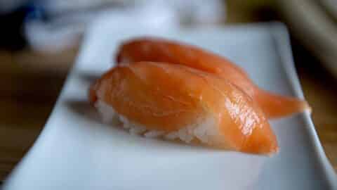salmon nigiri